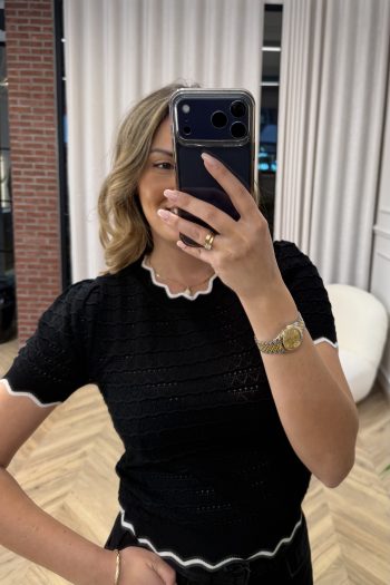 Maud Knit Top – Black - Image 2