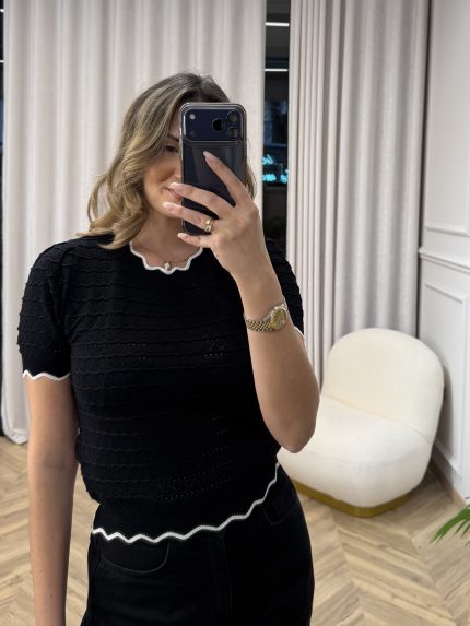 Maud Knit Top – Black