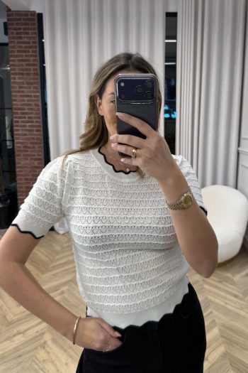 Maud Knit Top – White