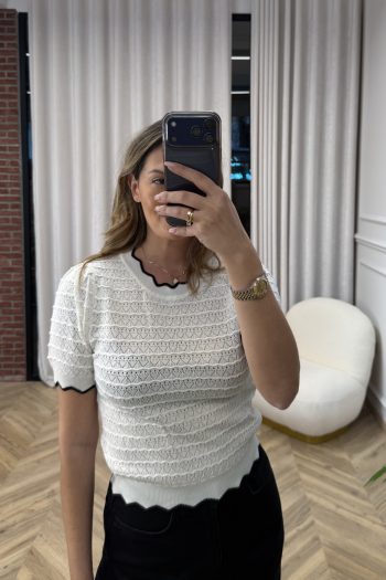 Maud Knit Top – White - Image 3