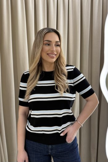 Lauren Striped Knit – Black