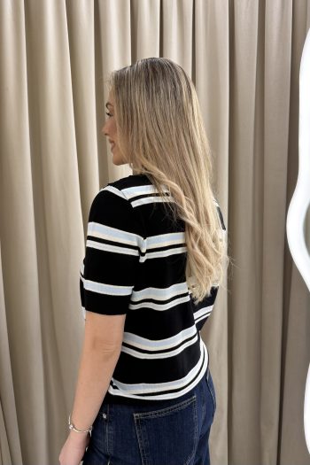 Lauren Striped Knit – Black - Image 3