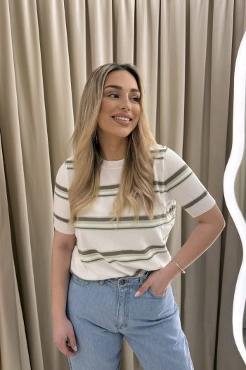 Lauren Striped Knit – White - Image 2