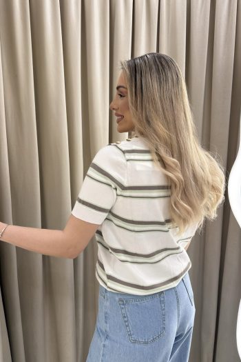 Lauren Striped Knit – White - Image 3