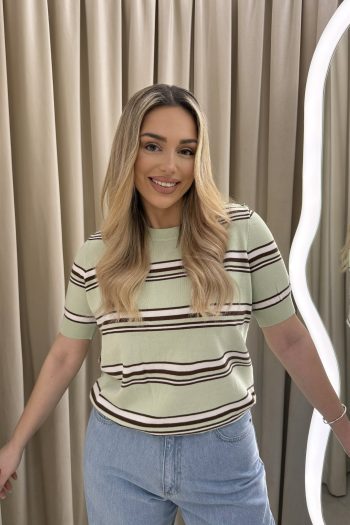 Lauren Striped Knit – Mint