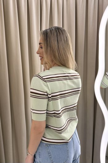Lauren Striped Knit – Mint - Image 3