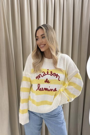 Maison Striped Knit – Yellow