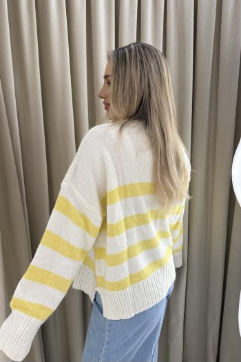Maison Striped Knit – Yellow - Image 3