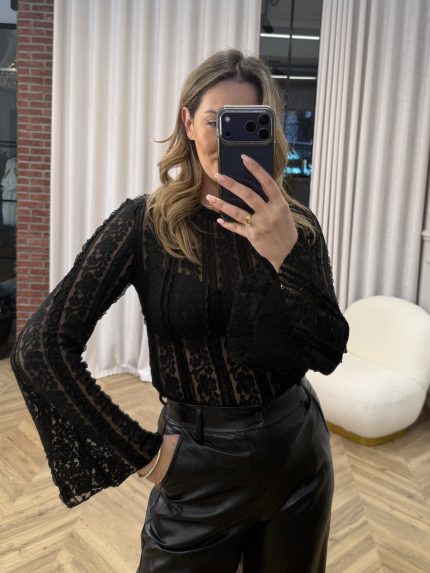 Sharon Lace Top – Black