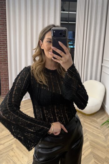 Sharon Lace Top – Black - Image 2