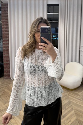 Sharon Lace Top – White - Image 2