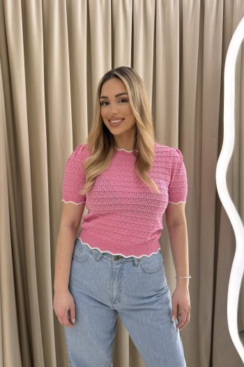 Maud Knit Top – Pink