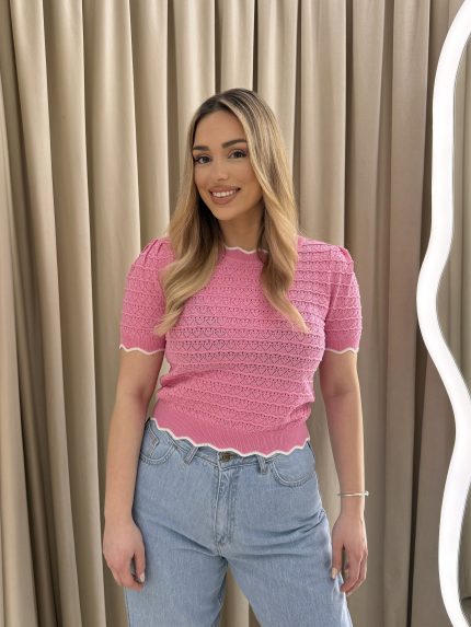 Maud Knit Top – Pink