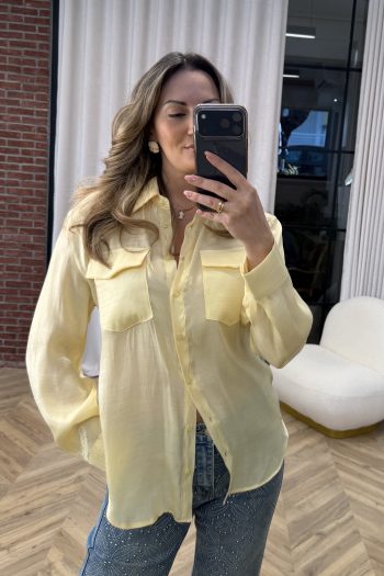 Piper Sheer Shirt – Yellow - Image 3