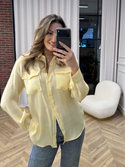 Piper Sheer Shirt – Yellow