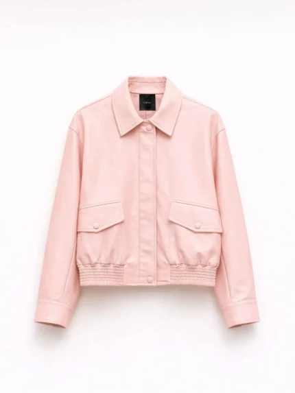 Luciana Leather Jacket – Pink