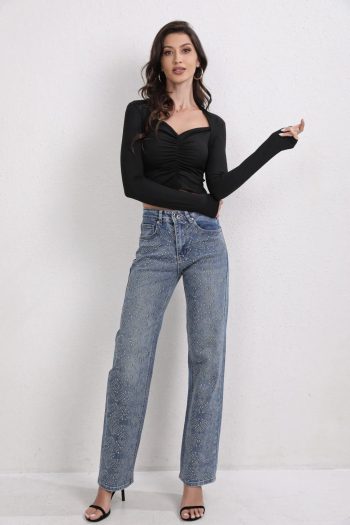 Sasha Strass Denim – Mid Blue