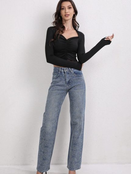 Sasha Strass Denim – Mid Blue