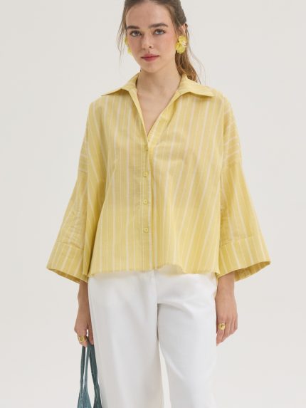 Alaia Striped Shirt – Yellow