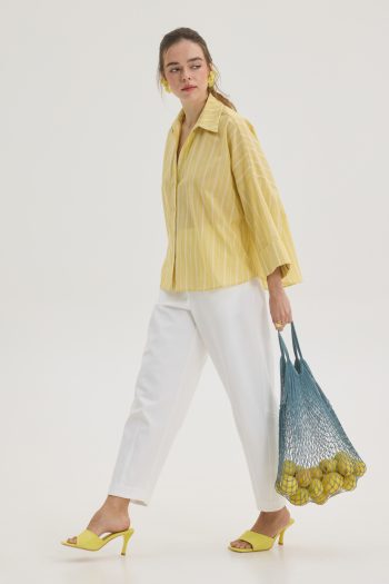 Alaia Striped Shirt – Yellow - Image 3