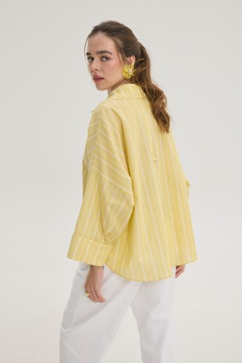Alaia Striped Shirt – Yellow - Image 2