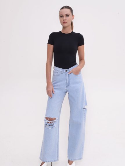 Emma Wide Leg – Light Blue