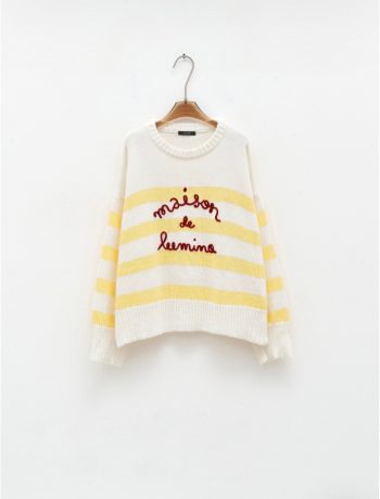 Maison Striped Knit – Yellow - Image 4