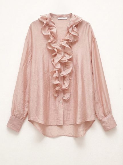 Lilibet Ruffle Shirt – Pink