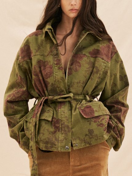 Jasmine Denim Jacket – Khaki