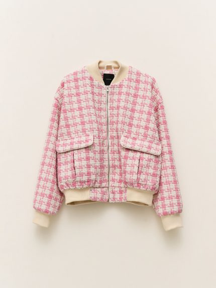 Diana Tweed Bomber – Pink
