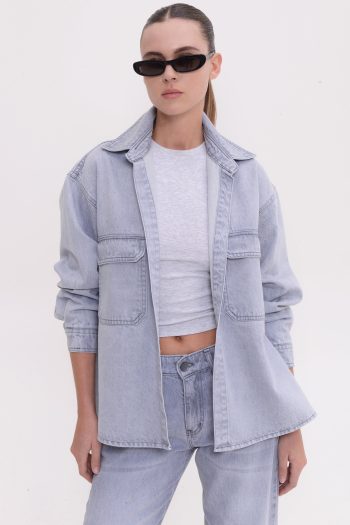 Veronica Denim Jacket – Platinum Grey