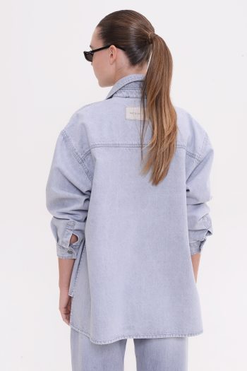 Veronica Denim Jacket – Platinum Grey - Image 2