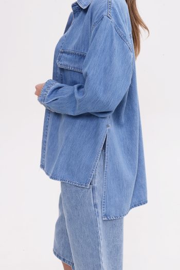 Veronica Denim Jacket – Mid Blue - Image 2