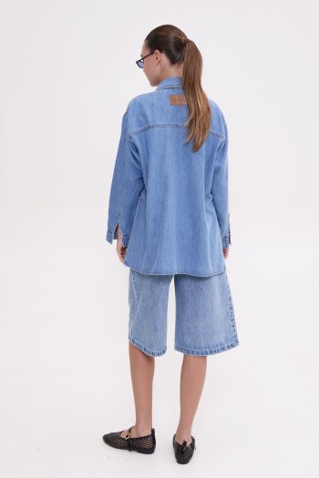 Veronica Denim Jacket – Mid Blue - Image 3