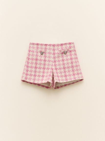 Diana Tweed Shorts – Pink