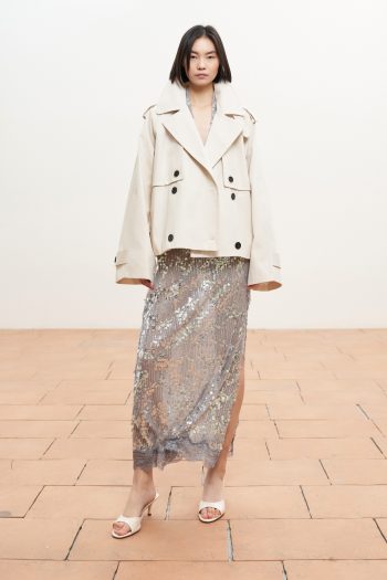 Melanie Short Trenchcoat – Beige - Image 2