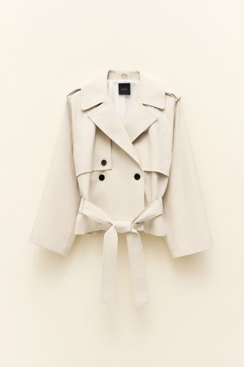 Melanie Short Trenchcoat – Beige