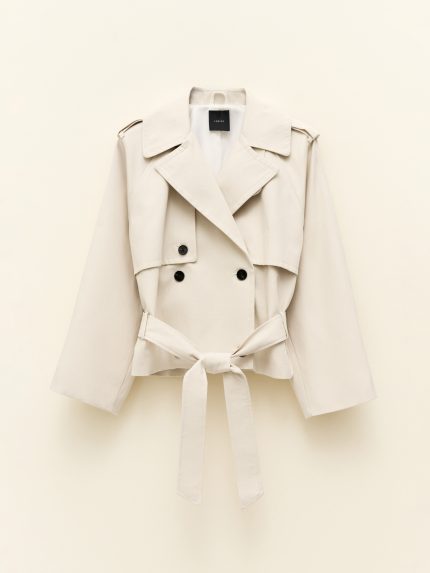 Melanie Short Trenchcoat – Beige
