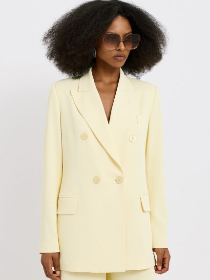 Nancy Crepe Blazer – Yellow
