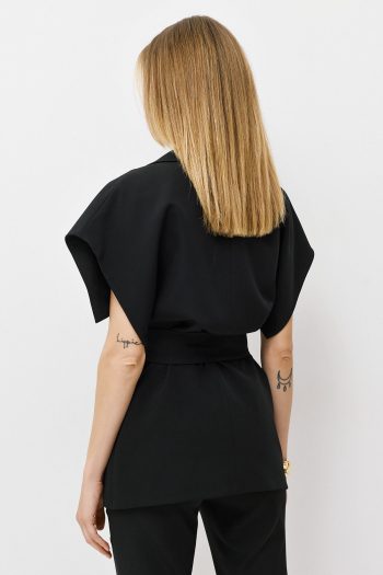 Demi Belted Vest – Black - Image 5