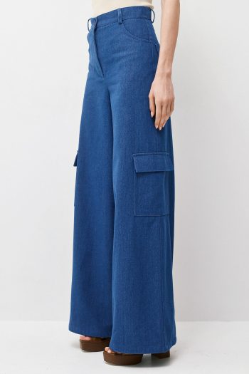 Luisa Cargo Pantalone – Blue - Image 3