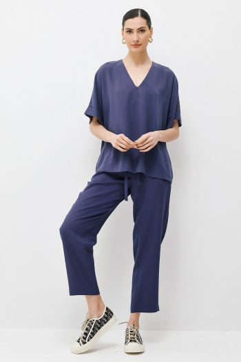 Cupro Blouse Set – Blue - Image 5