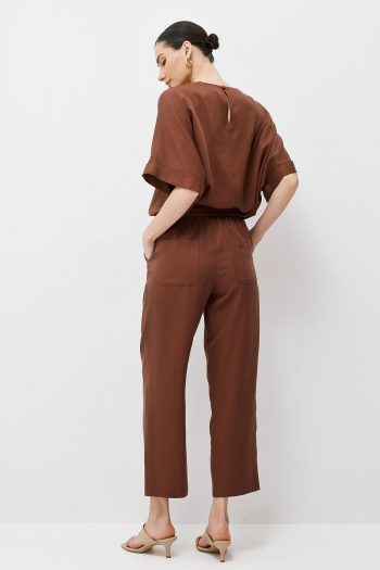 Cupro Blouse Set – Brown - Image 5