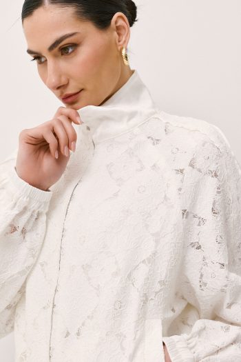 Lace Bomber – White - Image 2