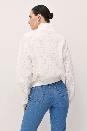 Lace Bomber – White - Image 4