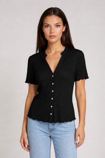 Silk Touch Top – Black - Image 2