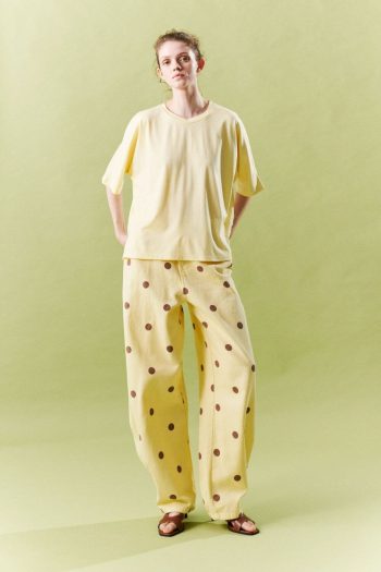 Frankie Dot Denim Pants – Yellow - Image 3