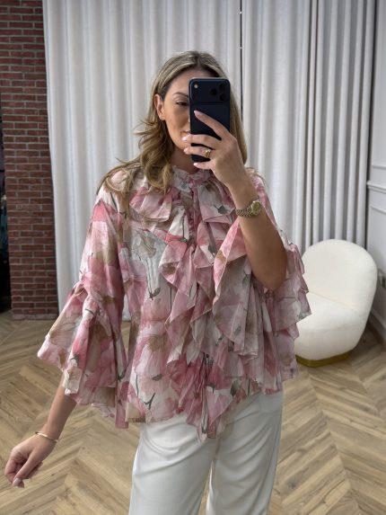 Melissa Floral Shirt – Pink