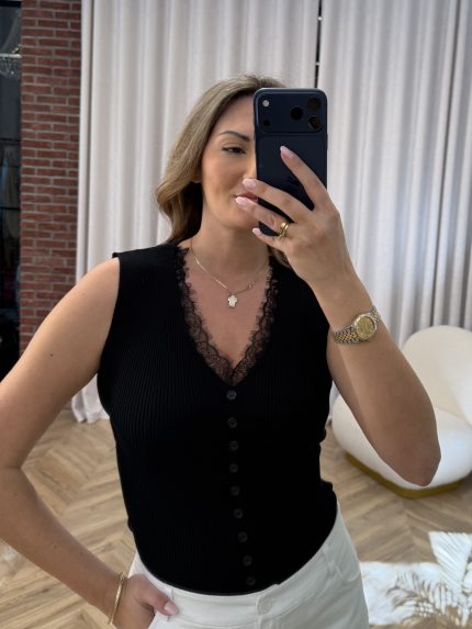 Emi Knit Top – Black