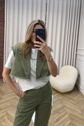 Grace Vest – Khaki - Image 2
